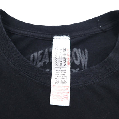 DEATH ROW RECORDS British hip hop label T-shirt L Black double-sided print