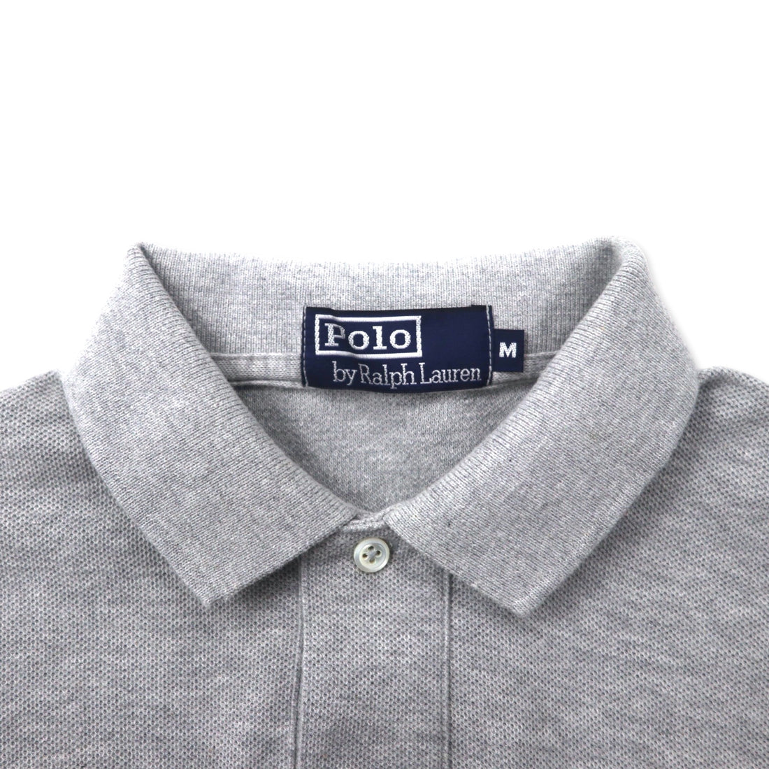Polo by Ralph Lauren Long Sleeve Polo Shirt M Gray Cotton Pique Small Pony Embroidery