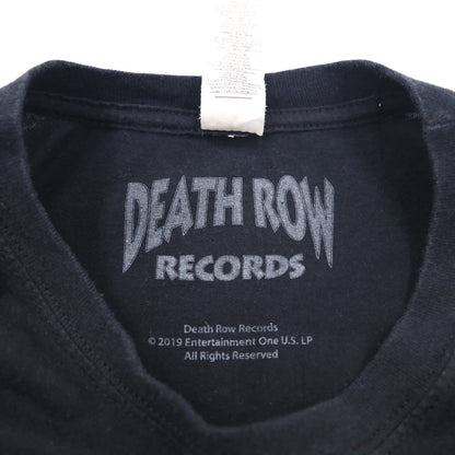 DEATH ROW RECORDS British hip hop label T-shirt L Black double-sided print