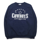 Lee SPORT 90s NFL Print Sweatshirt XL Navy Cotton DALLAS COWBOYS Made in Mexico