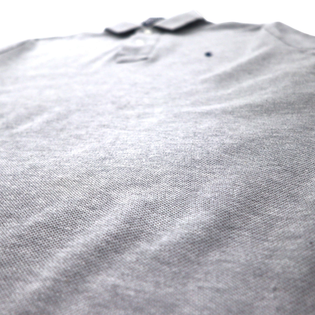 Polo by Ralph Lauren Long Sleeve Polo Shirt M Gray Cotton Pique Small Pony Embroidery