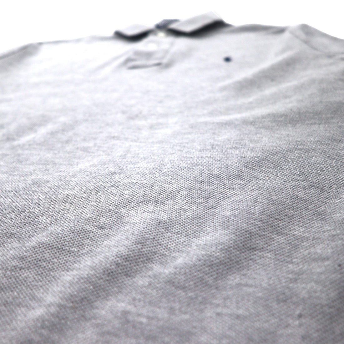 Polo by Ralph Lauren Long Sleeve Polo Shirt M Gray Cotton Pique Small Pony Embroidery