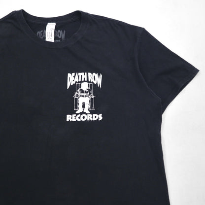 DEATH ROW RECORDS British hip hop label T-shirt L Black double-sided print