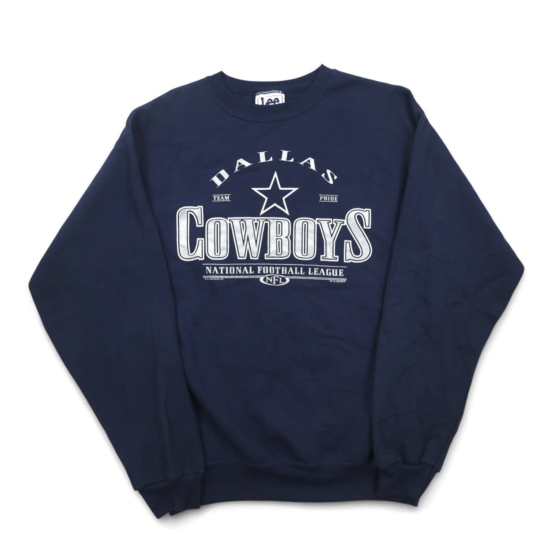 Lee SPORT 90s NFL Print Sweatshirt XL Navy Cotton DALLAS COWBOYS Made in Mexico