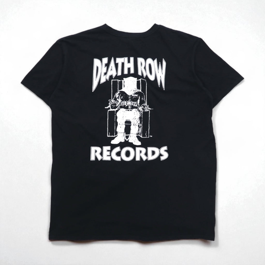 DEATH ROW RECORDS イギリス製 ヒップホップ レーベル Tシャツ L ブラック 両面プリント