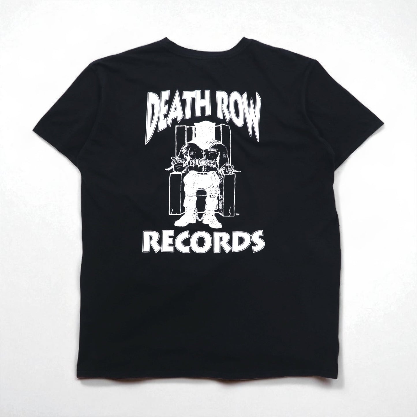 DEATH ROW RECORDS British hip hop label T-shirt L Black double-sided print