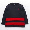 Timberland lace-up sweatshirt, XL, black, cotton, logo embroidery