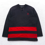 Timberland lace-up sweatshirt, XL, black, cotton, logo embroidery