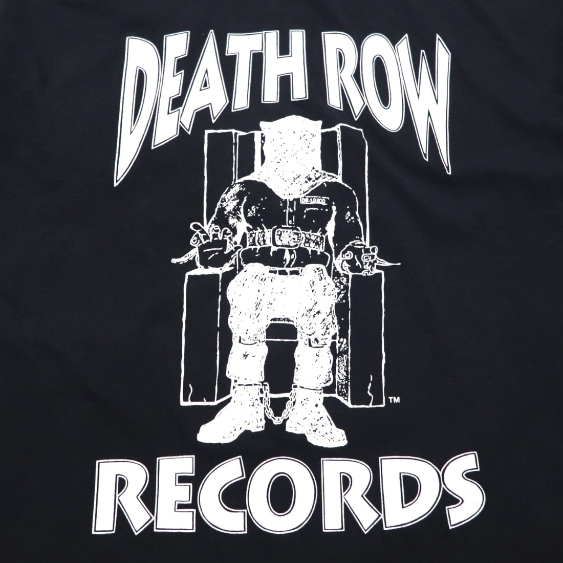 DEATH ROW RECORDS イギリス製 ヒップホップ レーベル Tシャツ L ブラック 両面プリント