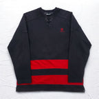 Timberland lace-up sweatshirt, XL, black, cotton, logo embroidery