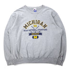 日本然リトテ-古着オンライン-Champion 90年代 カレッジ プリント スウェット XXL グレー コットン NCAA MICHIGAN アーチロゴ ビッグサイズ コスタリカ製-Champion 90's College Print Sweatshirt XXL Gray Cotton NCAA MICHIGAN Arch Logo Big Size Costa Rica Made