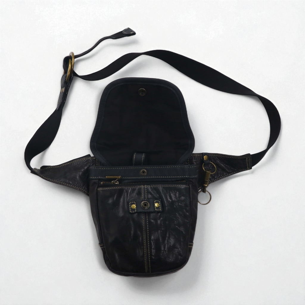 master-piece (MSPC PRODUCT) Body Bag, Hip Bag, Waist Pouch, Cowhide Leather, Made in Japan