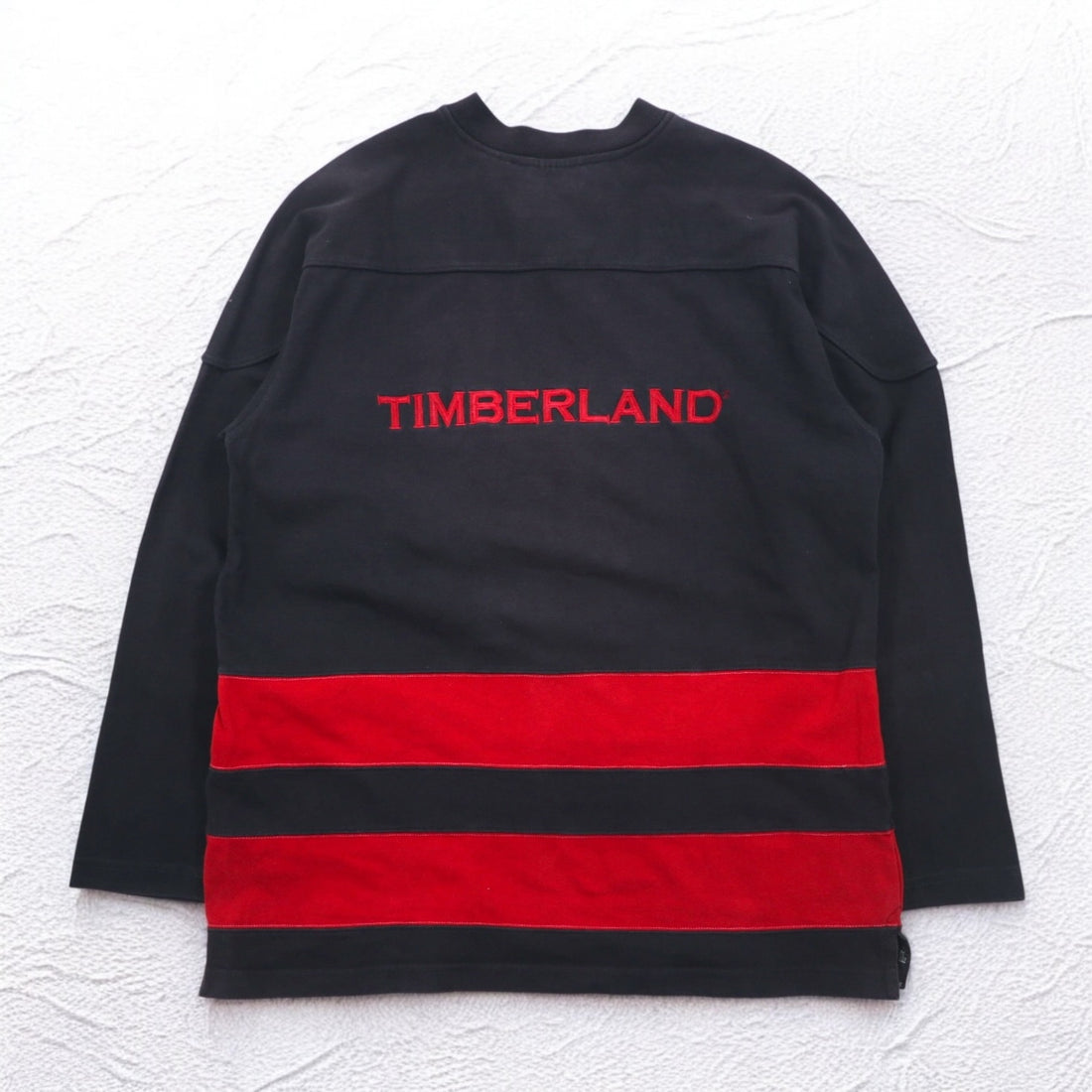 Timberland lace-up sweatshirt, XL, black, cotton, logo embroidery