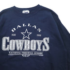 Lee SPORT 90s NFL Print Sweatshirt XL Navy Cotton DALLAS COWBOYS Made in Mexico