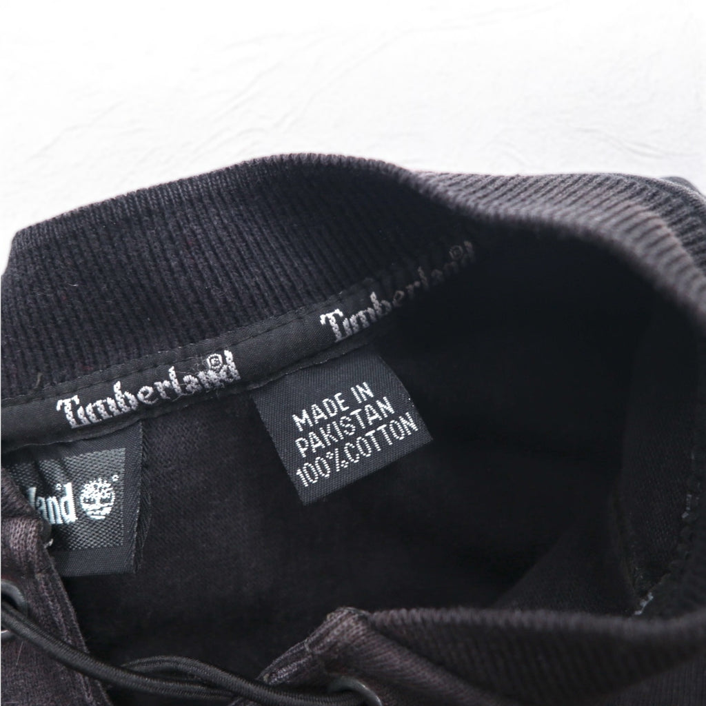 Timberland lace-up sweatshirt, XL, black, cotton, logo embroidery
