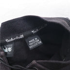 Timberland lace-up sweatshirt, XL, black, cotton, logo embroidery