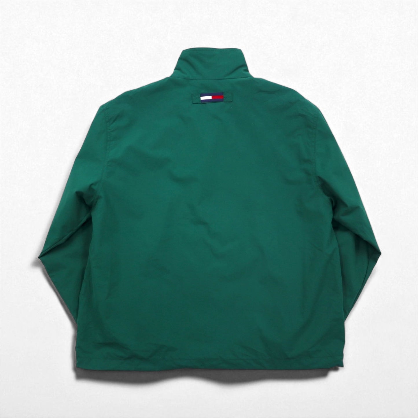 TOMMY HILFIGER 00s zip-up sports jacket M green water repellent breathable mesh liner drawstring unused