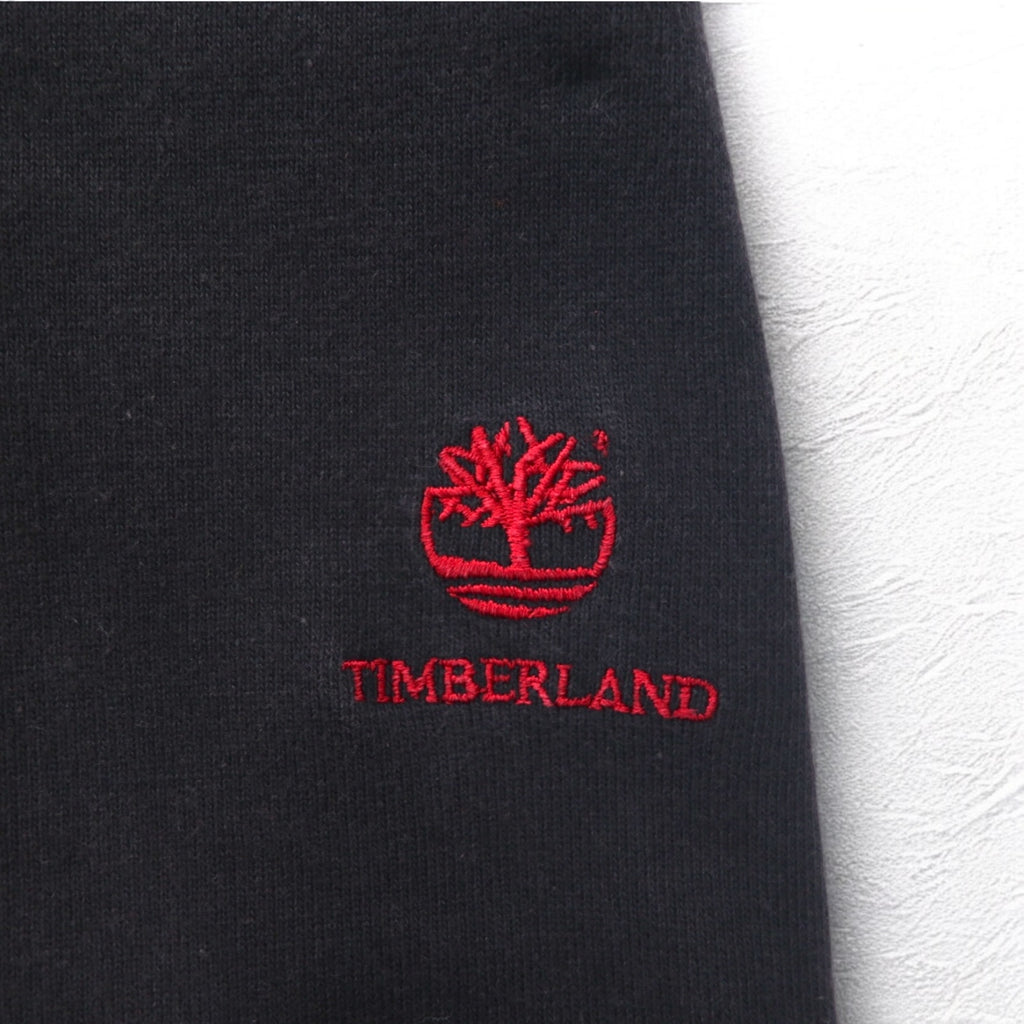 Timberland lace-up sweatshirt, XL, black, cotton, logo embroidery
