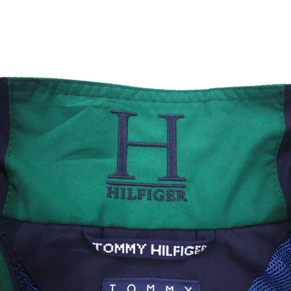 TOMMY HILFIGER 00s zip-up sports jacket M green water repellent breathable mesh liner drawstring unused