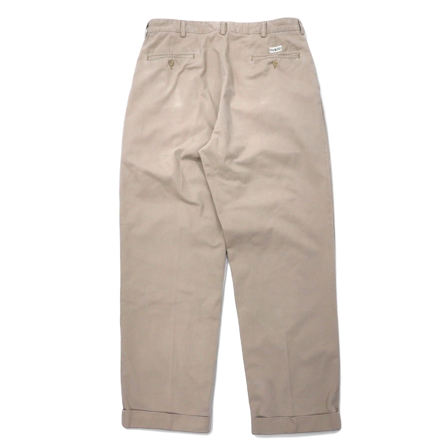 Polo by Ralph Lauren 90年代 ポロチノ 2タック ワイド チノパンツ 36 ベージュ コットン HAMMOND PANT メキシコ製