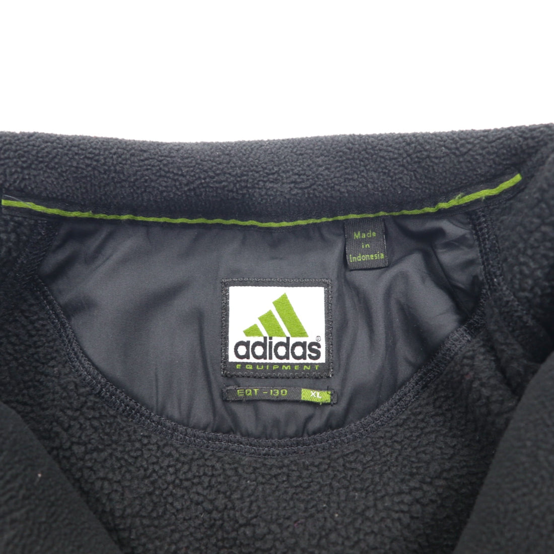 adidas EQUIPMENT 00年代 フルジップ フリースベスト XL ブラック ポリエステル