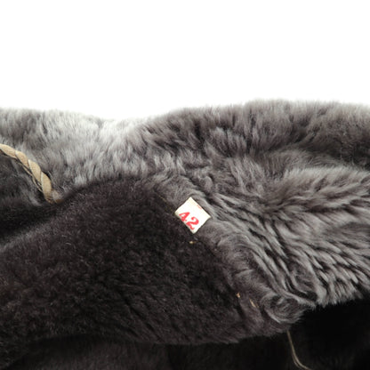 LOEWE ムートンコート シアリング ロングコート XL ファー襟 ベルト付き スペイン製 ヴィンテージ