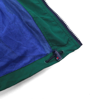 TOMMY HILFIGER 00s zip-up sports jacket M green water repellent breathable mesh liner drawstring unused