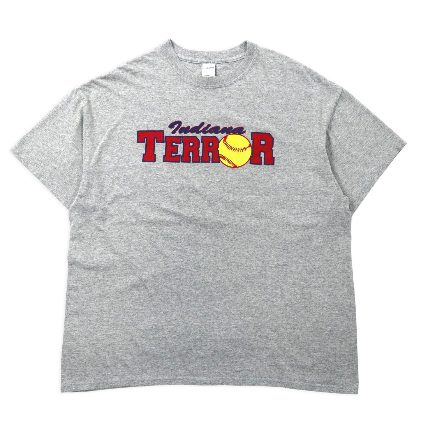 GILDAN Baseball Print T-Shirt XL Gray Cotton Indiana Terror ...