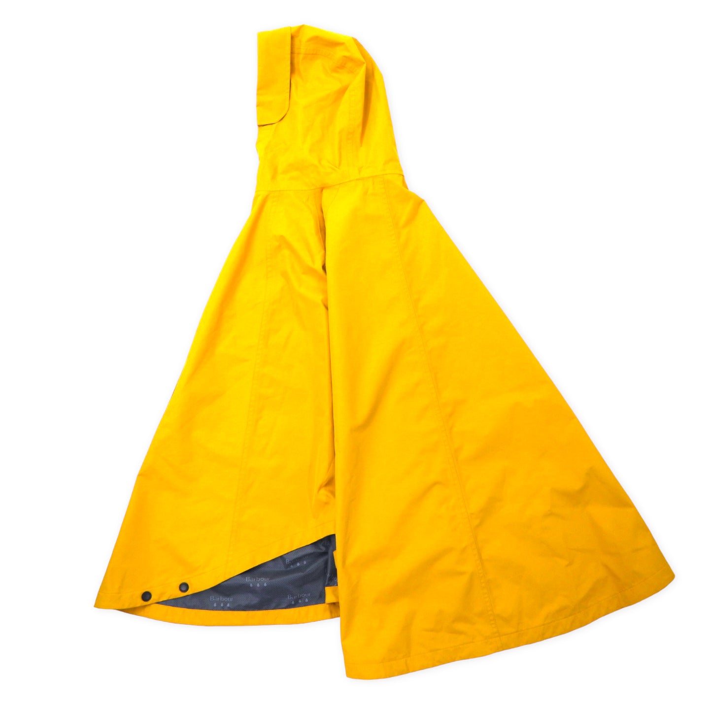 BARBOUR Rain Poncho Free Yellow Nylon Weather Comfort Waterproof ...
