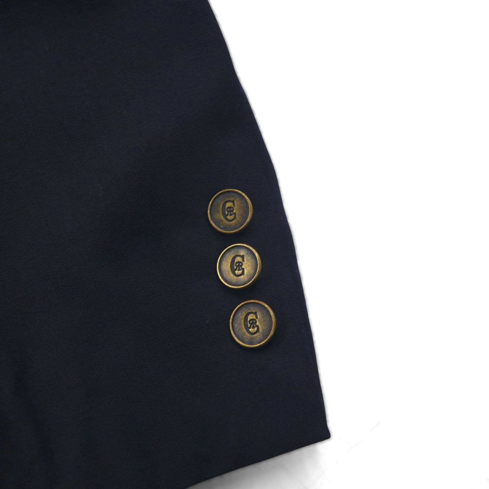 80s USA UNION MADE Vintage Blazer NINO CERRUTI 80年代 USA製 ピークドラペル ダブル ブレザー テーラードジャケット L 金ボタン ユニオンメイド ACTWUタグ 紺ブレ