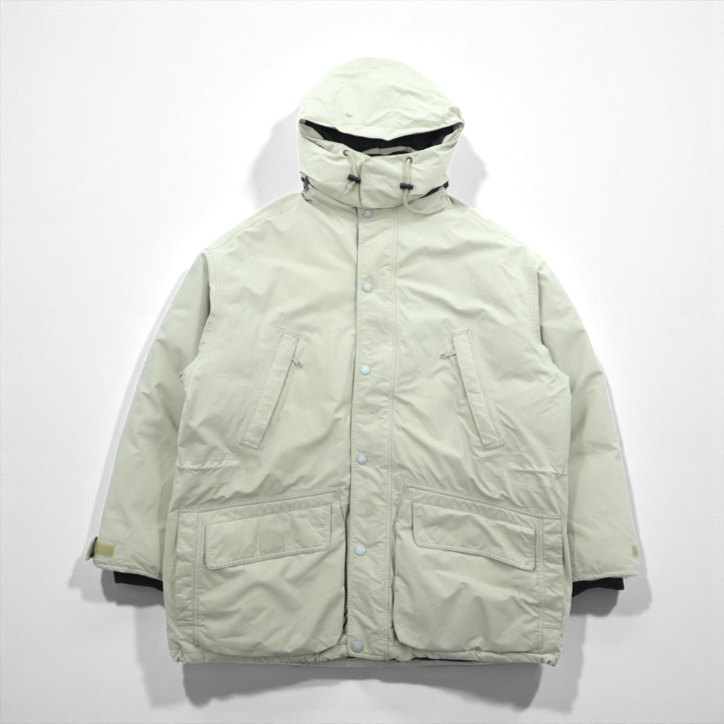 Eddie Bauer 90年代 ゴアテックス 防水 GORE-TEX グース ダウンジャケット L ドローコード フード着脱