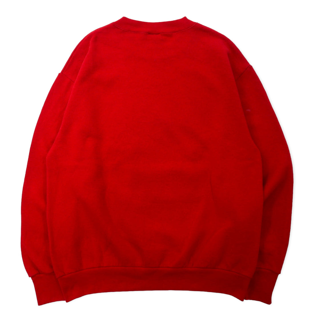 DELTA Made in USA 90's FIFTY-FIFTY College Print Sweatshirt L Red Cotton Polyester Brushed Back MODESTO