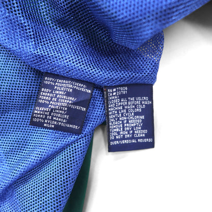 TOMMY HILFIGER 00s zip-up sports jacket M green water repellent breathable mesh liner drawstring unused