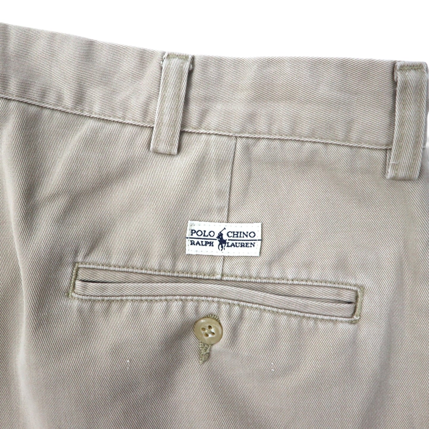 Polo by Ralph Lauren 90年代 ポロチノ 2タック ワイド チノパンツ 36 ベージュ コットン HAMMOND PANT メキシコ製