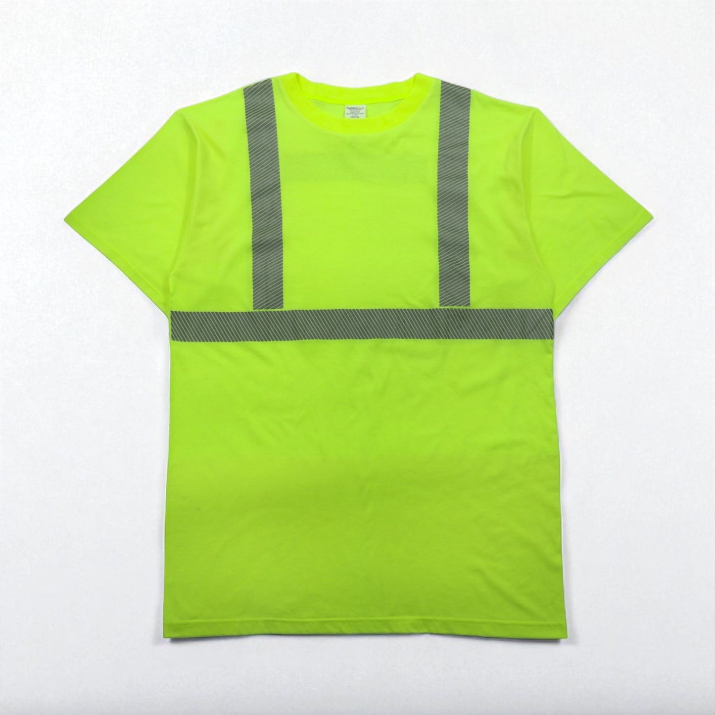 UNIQUE SOURCE Reflector Work T-Shirt Safety Tee 3XL Yellow Cotton Polyester Made in USA