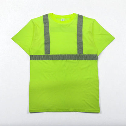 UNIQUE SOURCE Reflector Work T-Shirt Safety Tee 3XL Yellow Cotton Polyester Made in USA
