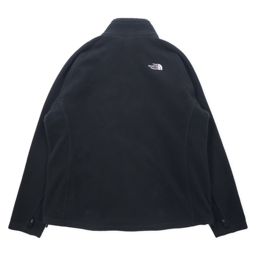THE NORTH FACE フルジップ フリースジャケット XL ブラック ポリエステル ワンポイントロゴ刺繍 ビッグサイズ エルサルバドル製