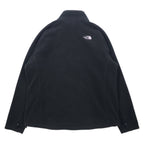 THE NORTH FACE フルジップ フリースジャケット XL ブラック ポリエステル ワンポイントロゴ刺繍 ビッグサイズ エルサルバドル製