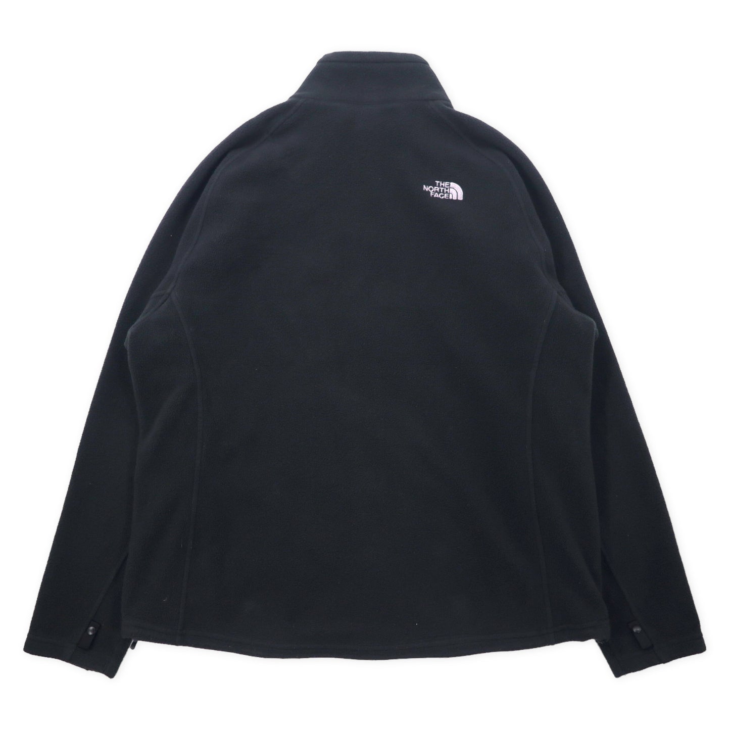THE NORTH FACE フルジップ フリースジャケット XL ブラック ポリエステル ワンポイントロゴ刺繍 ビッグサイズ エルサルバドル製