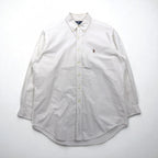 Ralph Lauren 90s Oxford Button-Down Shirt, XL, White, YARMOUTH Small Pony Embroidery