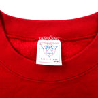 DELTA Made in USA 90's FIFTY-FIFTY College Print Sweatshirt L Red Cotton Polyester Brushed Back MODESTO