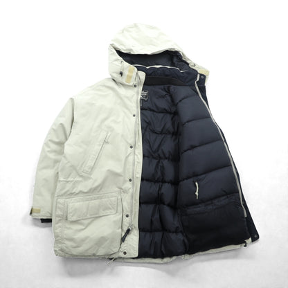 Eddie Bauer 90年代 ゴアテックス 防水 GORE-TEX グース ダウンジャケット L ドローコード フード着脱