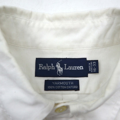 Ralph Lauren 90年代 オックスフォード ボタンダウンシャツ XL ホワイト YARMOUTH スモールポニー刺繡