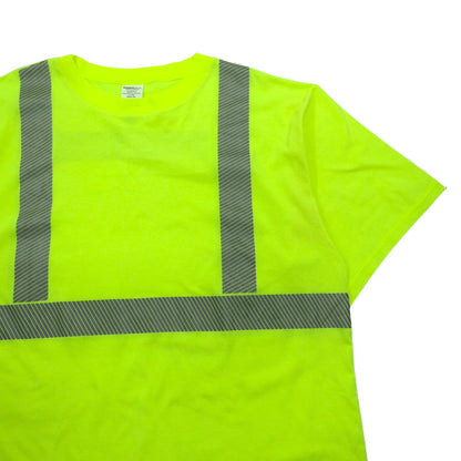 UNIQUE SOURCE Reflector Work T-Shirt Safety Tee 3XL Yellow Cotton Polyester Made in USA