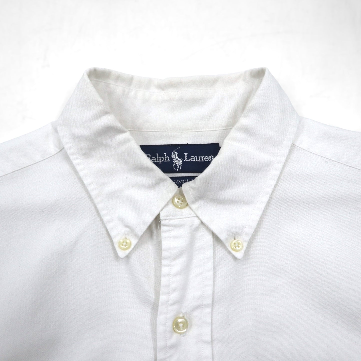 Ralph Lauren 90年代 オックスフォード ボタンダウンシャツ XL ホワイト YARMOUTH スモールポニー刺繡