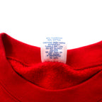 DELTA Made in USA 90's FIFTY-FIFTY College Print Sweatshirt L Red Cotton Polyester Brushed Back MODESTO