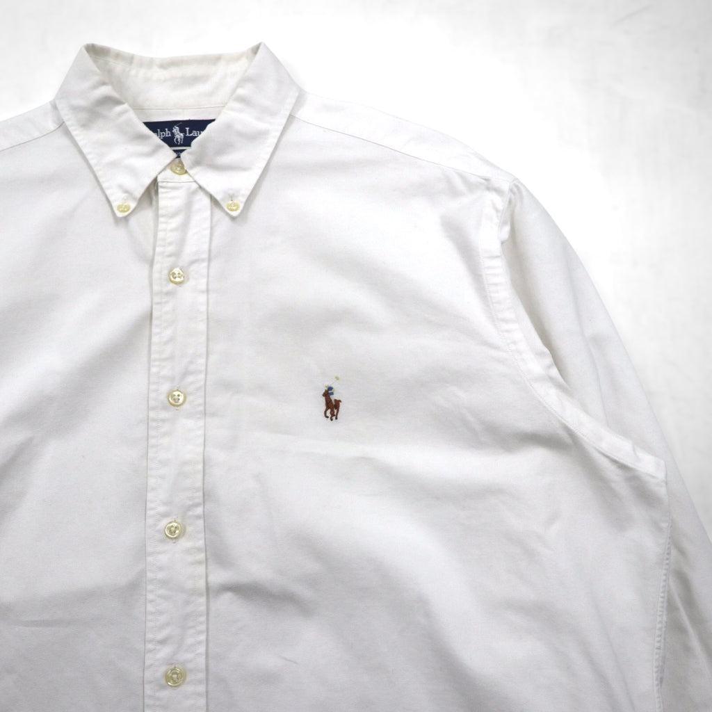 Ralph Lauren 90s Oxford Button-Down Shirt, XL, White, YARMOUTH Small Pony Embroidery