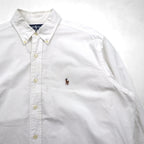 Ralph Lauren 90s Oxford Button-Down Shirt, XL, White, YARMOUTH Small Pony Embroidery