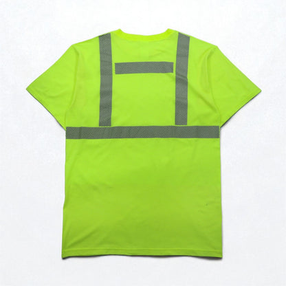 UNIQUE SOURCE Reflector Work T-Shirt Safety Tee 3XL Yellow Cotton Polyester Made in USA