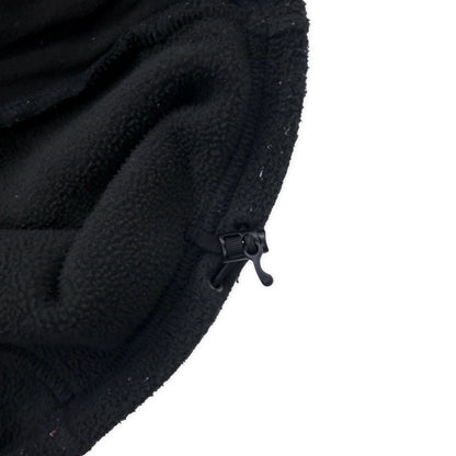 THE NORTH FACE フルジップ フリースジャケット XL ブラック ポリエステル ワンポイントロゴ刺繍 ビッグサイズ エルサルバドル製